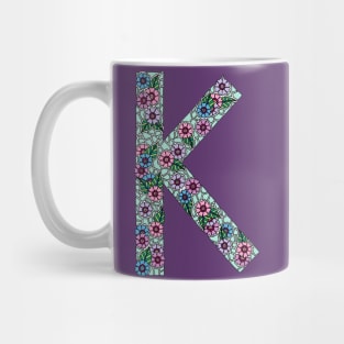 K Initial Mug